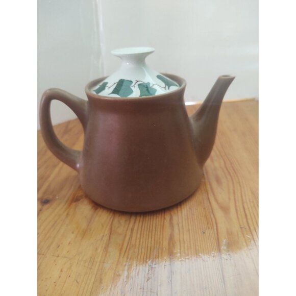 Vintage Ceramic Teapot with ivy leaf lid design, 1960s Oven King Italy - Picture 11 of 14